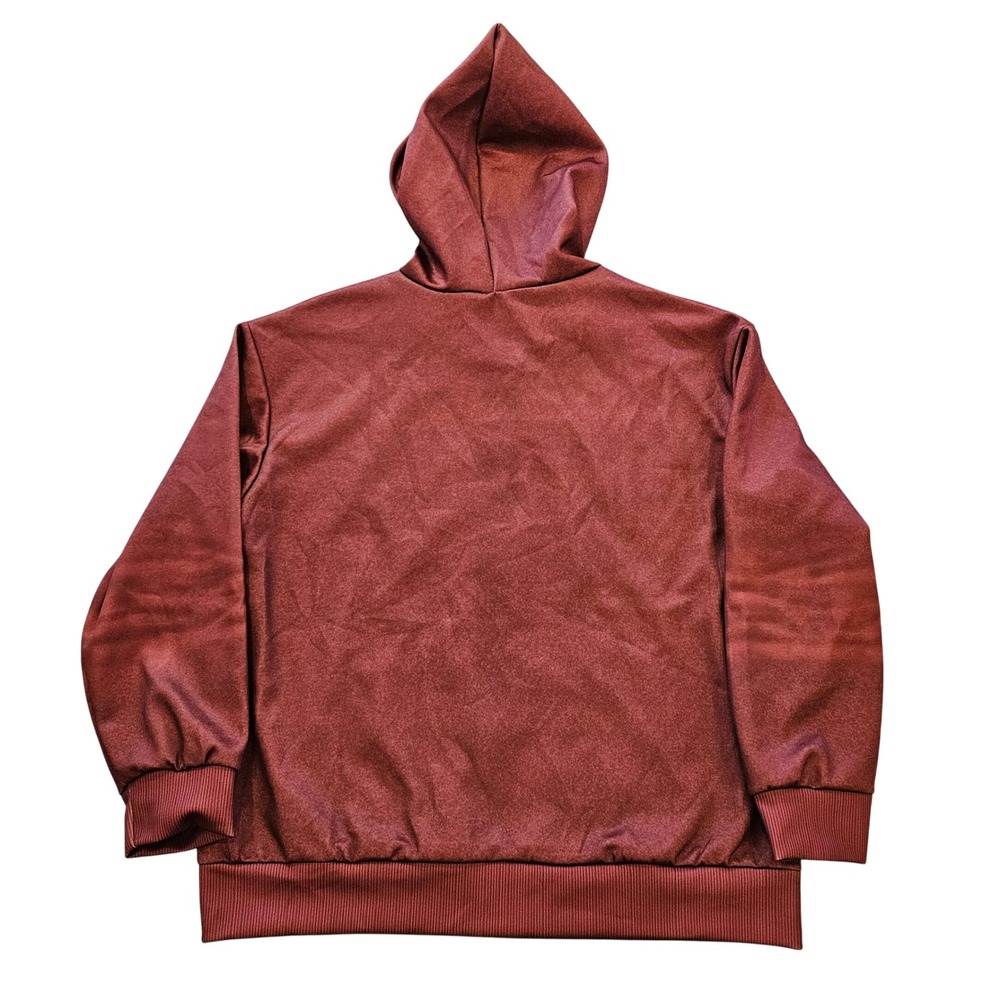 Carhartt Mens Zip Up Windbreaker Hoodie Burgundy Mottled Performance Small - Picture 8 of 8